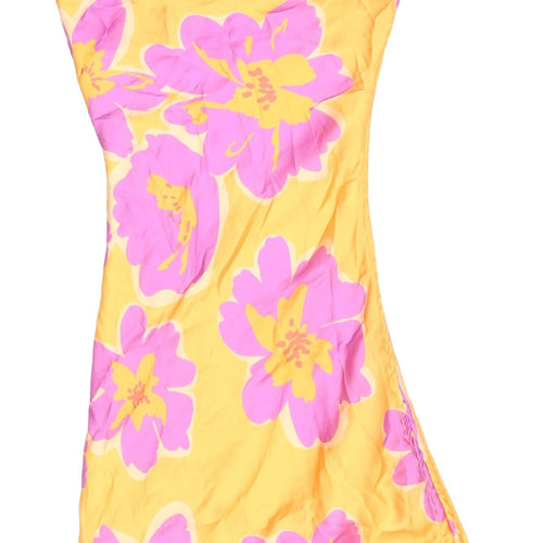 Bershka Women's XS Multicoloured Floral Bodycon Dress