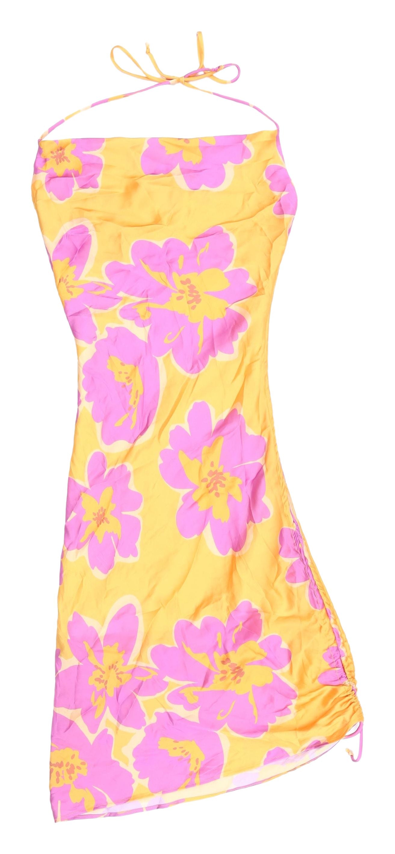 Bershka Women's XS Multicoloured Floral Bodycon Dress