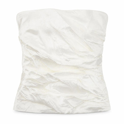 Zara Women's Ivory Sleeveless Tube Top XS