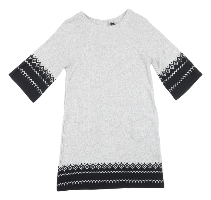 Izabel London Grey Shift Dress, Women, Size 12, Casual
