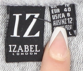 Izabel London Grey Shift Dress, Women, Size 12, Casual