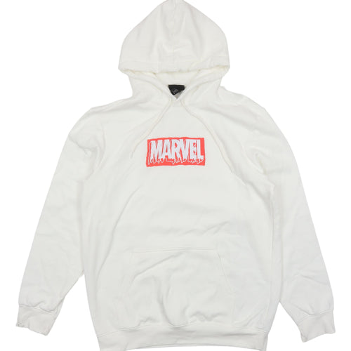 H&M Men's White Marvel Hoodie, M, Regular Fit