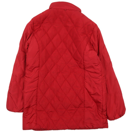 Women's Red Quilted Coat, Size 14, Isle Collection