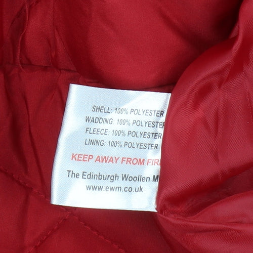 Women's Red Quilted Coat, Size 14, Isle Collection