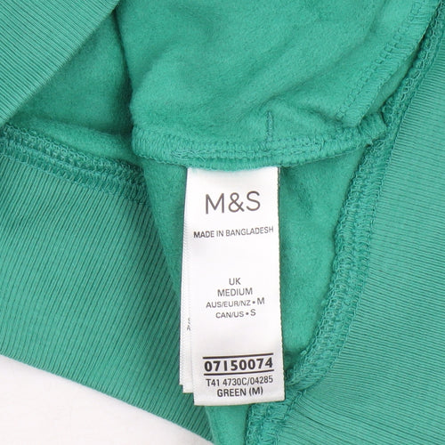 M&S Green Peanuts Hoodie Unisex Adult Size M Casual