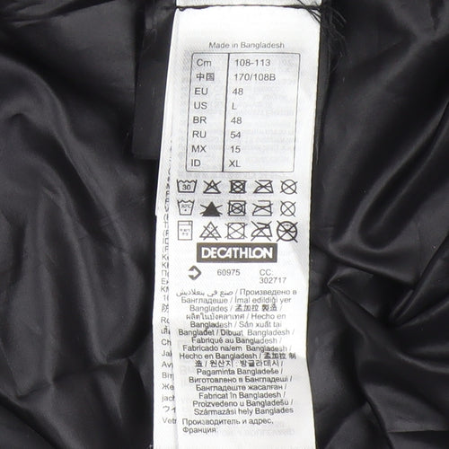 Decathlon Unisex Black Windbreaker Jacket Size 20