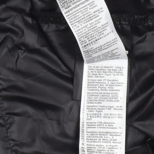 Decathlon Unisex Black Windbreaker Jacket Size 20