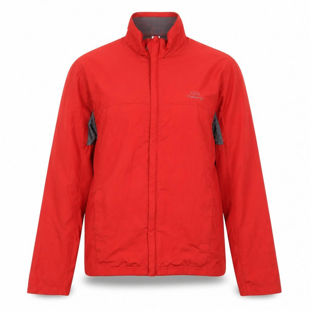 Front view of Decathlon unisex red windbreaker jacket -, size S