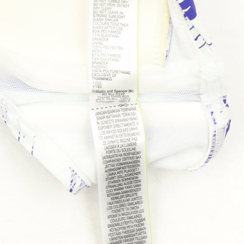 Marks and Spencer Women's Blue Bralette Swim Top Size 8