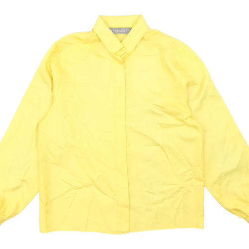 Principles Women's Yellow Button-Up Shirt Size 12