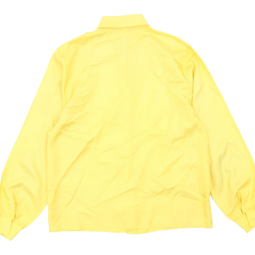 Principles Women's Yellow Button-Up Shirt Size 12