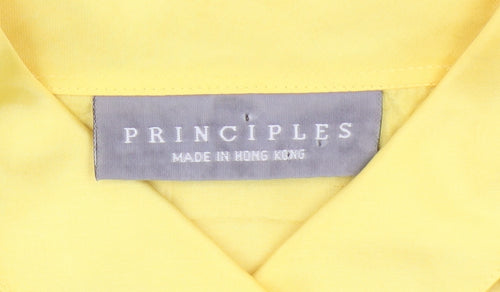 Principles Women's Yellow Button-Up Shirt Size 12
