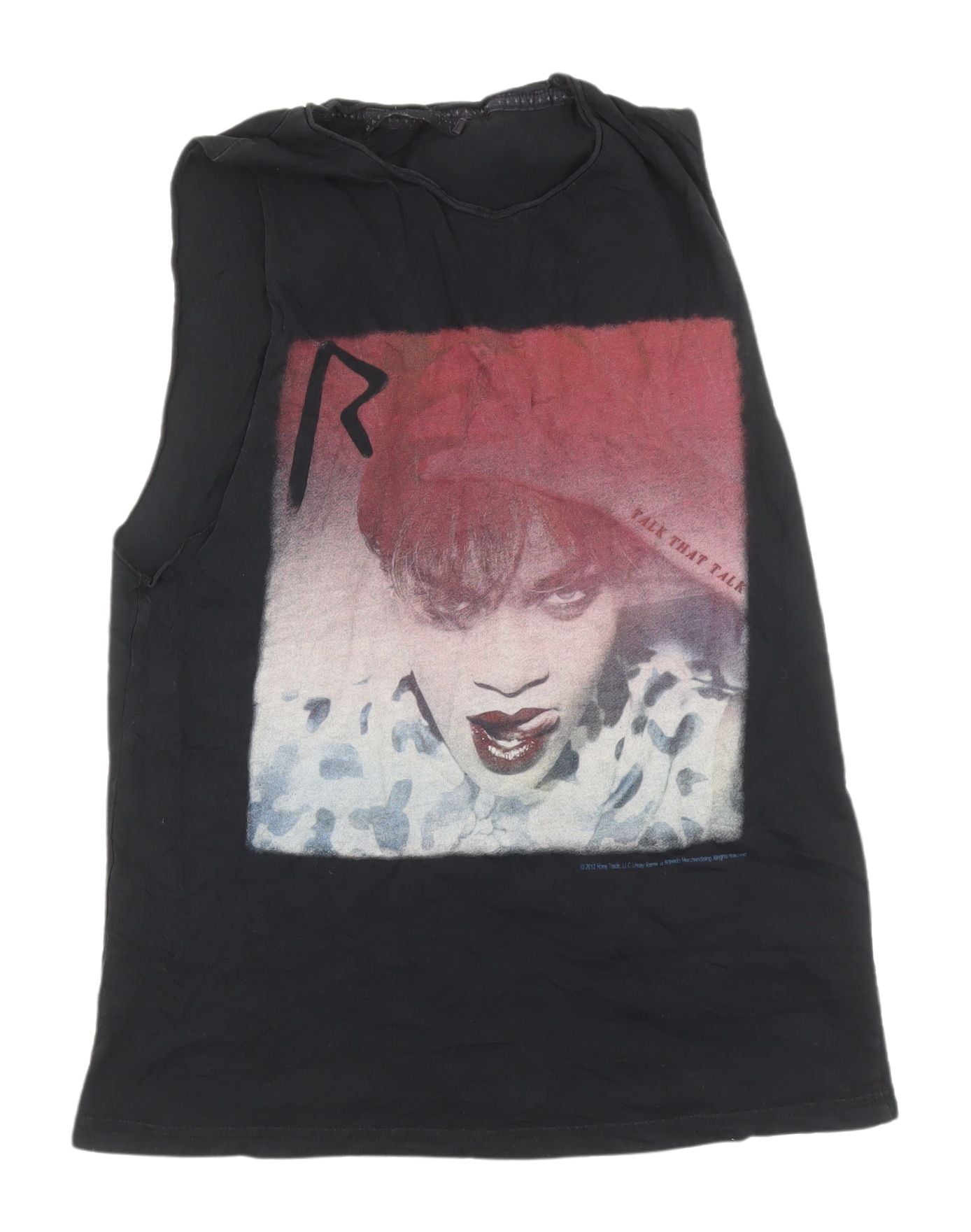 Crafted Women's Black Music Graphic Tank Top Size 8