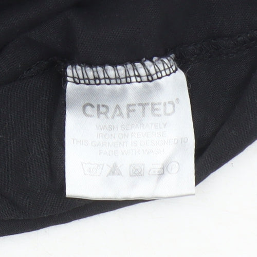 Crafted Women's Black Music Graphic Tank Top Size 8