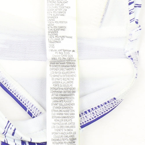 Marks and Spencer Women's Blue Bralette Swim Top Size 10