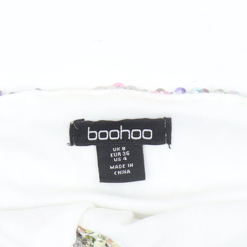 boohoo Women's Multicoloured Sequin Halter Camisole, Size 8