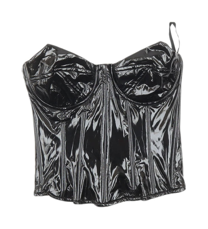 PrettyLittleThing Black Camisole Blouse, Size 2, Party Style