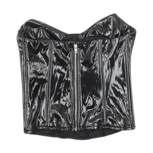 PrettyLittleThing Black Camisole Blouse, Size 2, Party Style