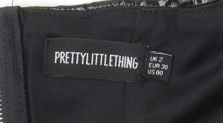 PrettyLittleThing Black Camisole Blouse, Size 2, Party Style