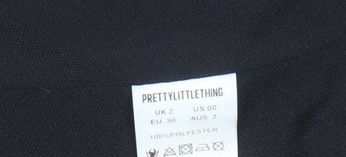 PrettyLittleThing Black Camisole Blouse, Size 2, Party Style