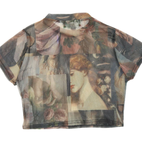 NEW girl ORDER Women's Multicoloured Art T-Shirt, Size 14