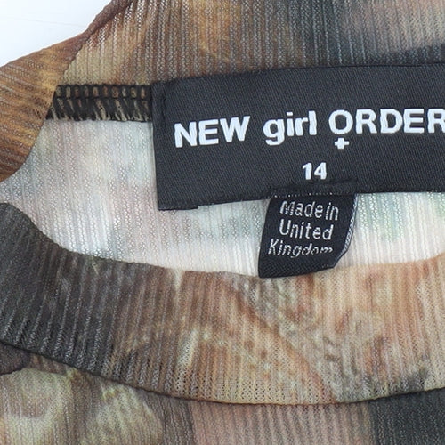 NEW girl ORDER Women's Multicoloured Art T-Shirt, Size 14