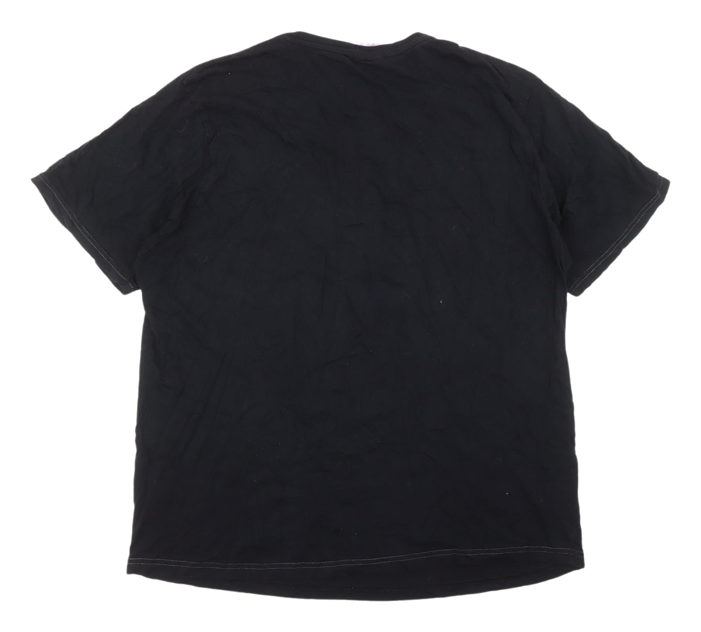 Superman Black T-Shirt - XL, Short Sleeve, Comic Print