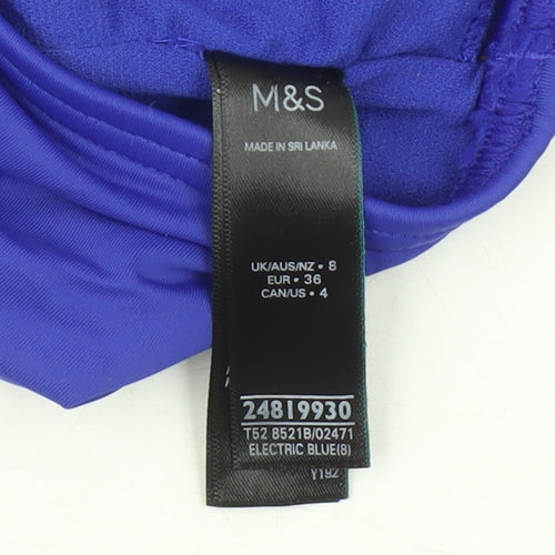 Marks and Spencer Blue Bandeau Swim Top, Size 8
