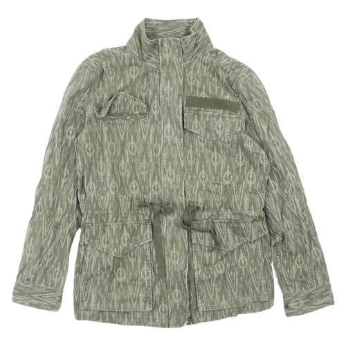 Marks and Spencer Women's Green Military Jacket - Size 6