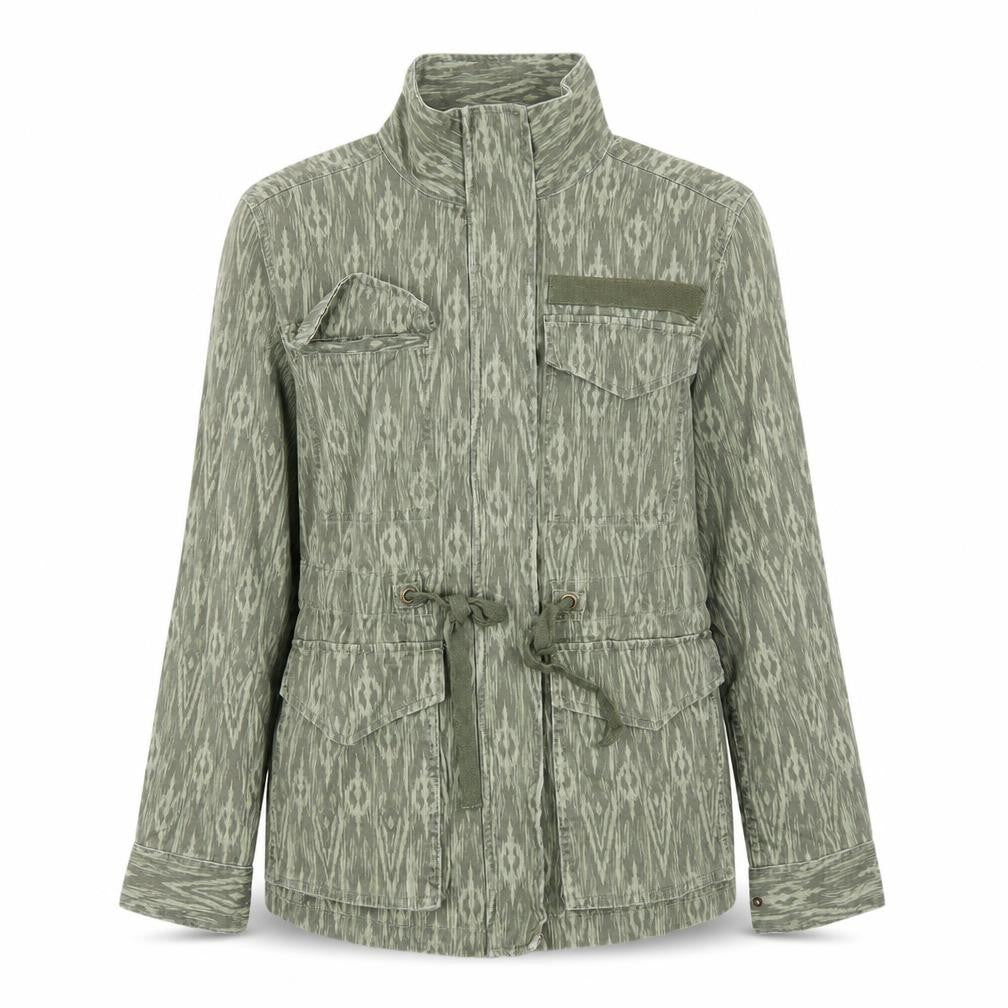 Front view of Marks & Spencer Women's Green Military Jacket -, size 6