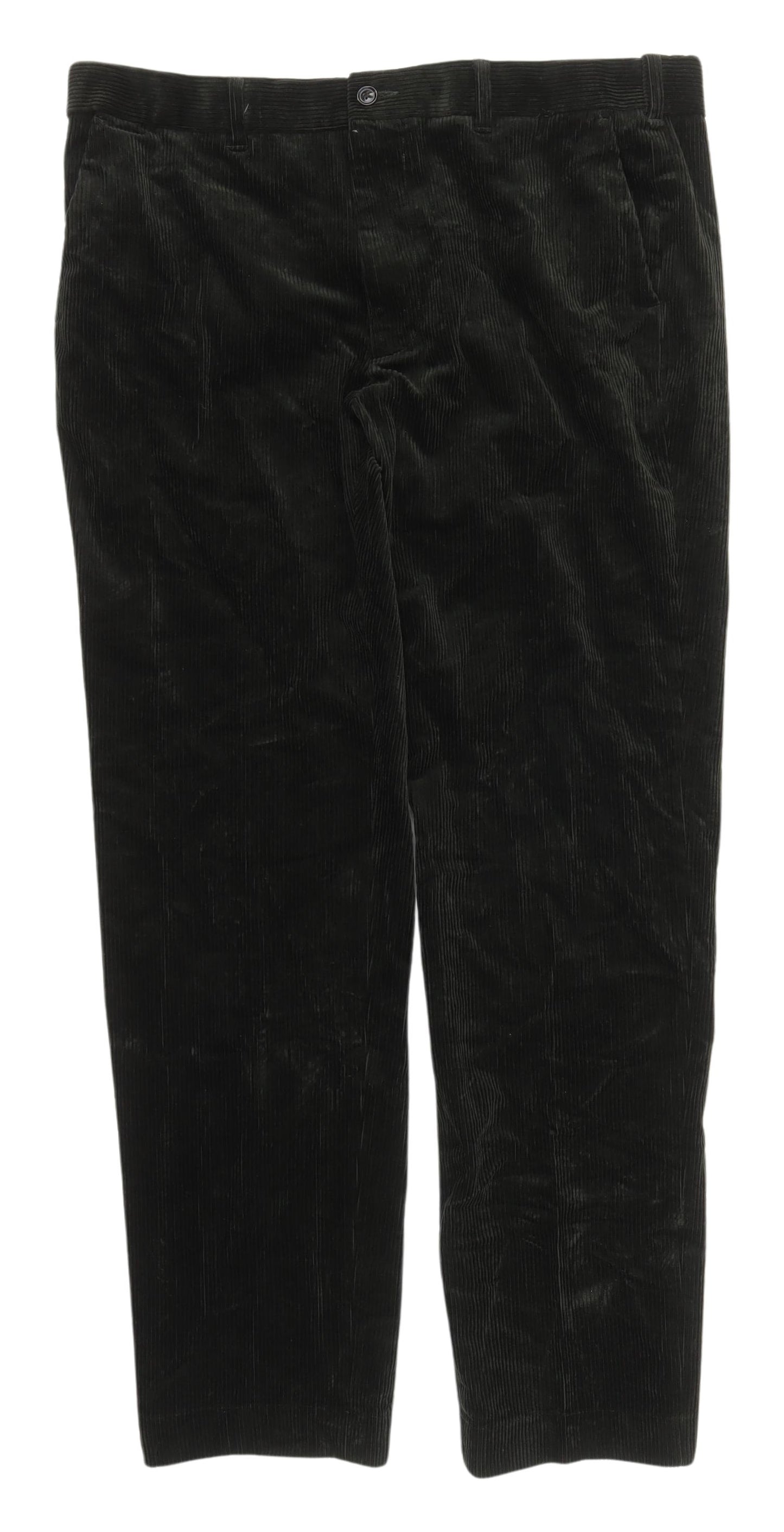 Marks and Spencer Men's Green Corduroy Trousers