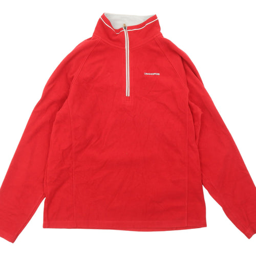 Craghoppers Men's Red 1/4 Zip Fleece Sweatshirt M