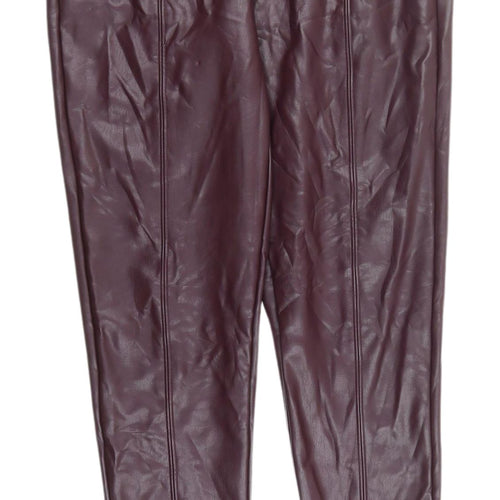Marks & Spencer Women's Burgundy Ankle Leggings Size 10