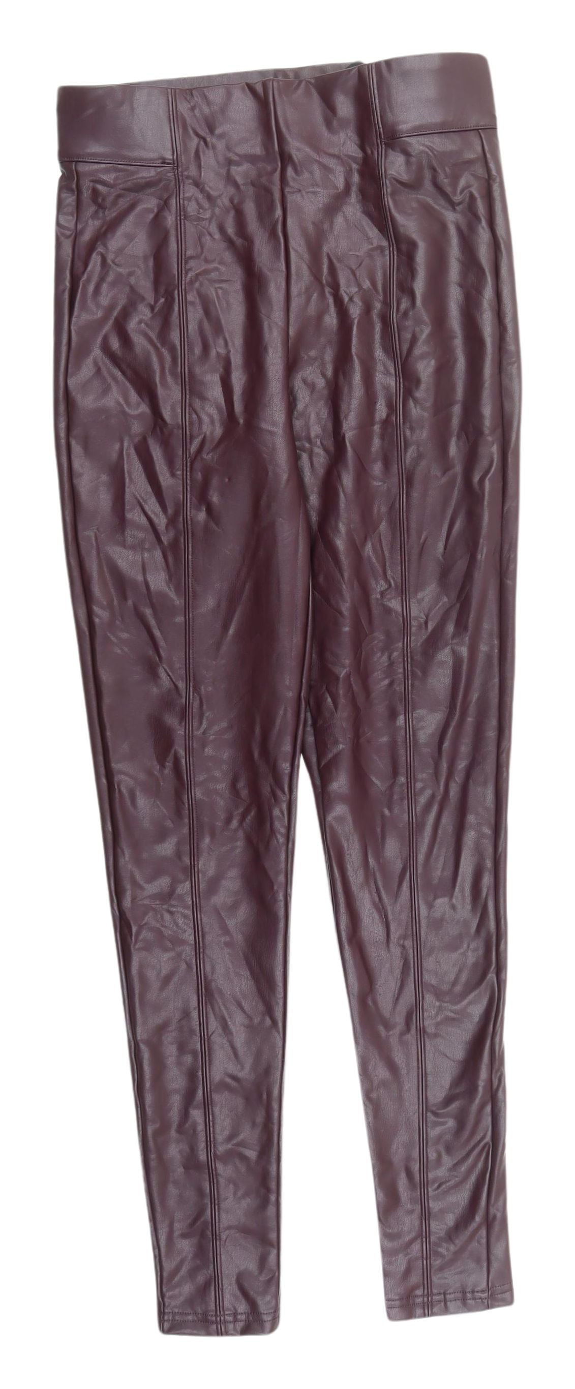 Marks & Spencer Women's Burgundy Ankle Leggings Size 10