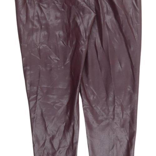Marks & Spencer Women's Burgundy Ankle Leggings Size 10