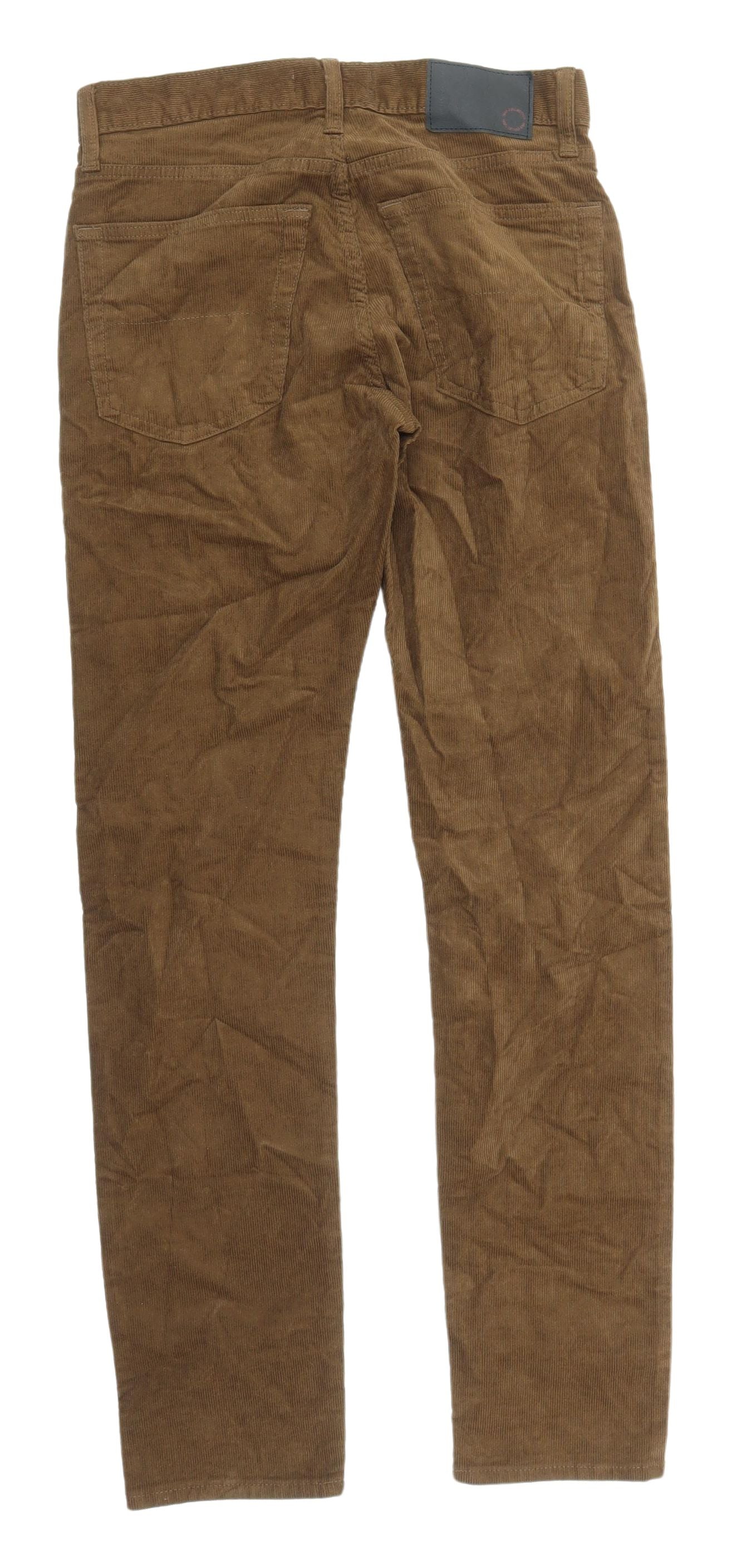 Marks and Spencer Men's Brown Slim Corduroy Trousers