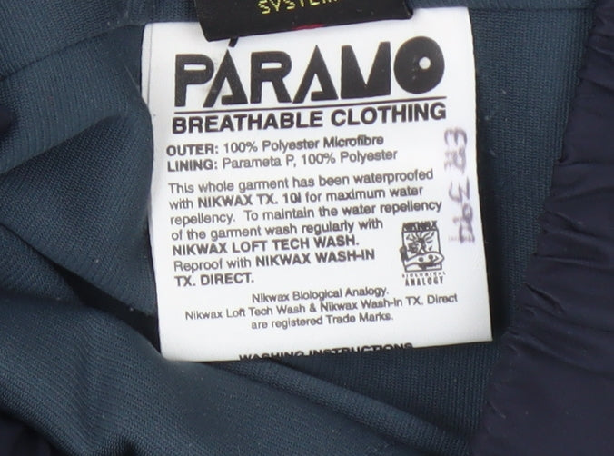 Paramo Men's Blue Waterproof Snow Pants, M