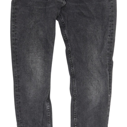 Zara Man Slim Fit Black Denim Jeans, Size 14