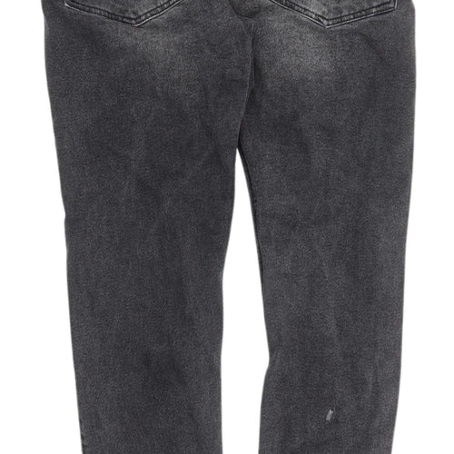 Zara Man Slim Fit Black Denim Jeans, Size 14