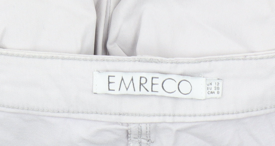 Emreco Women's White Straight-Leg Jeans Size 12