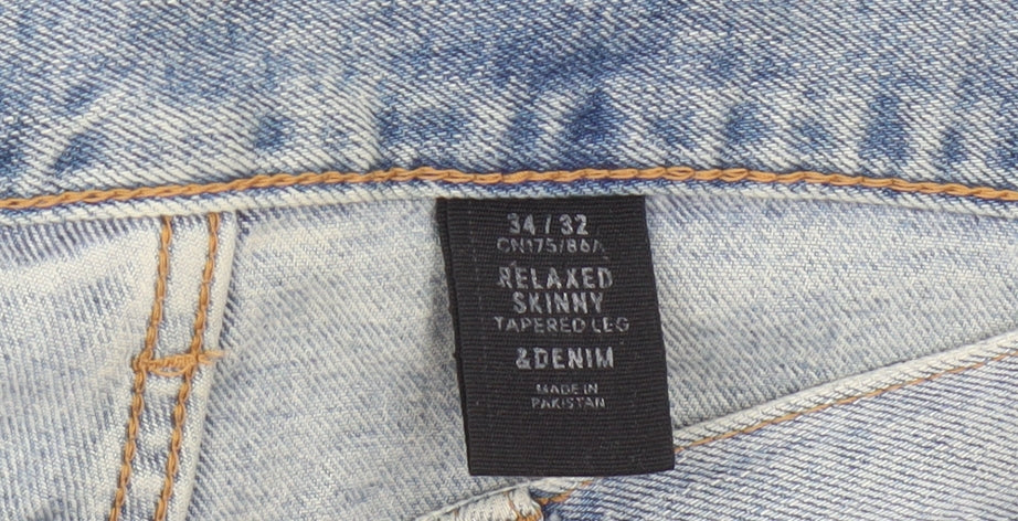 H&M Men's Blue Relaxed Tapered Jeans Size 34