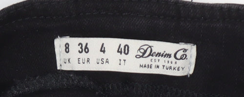 Denim Co Women's Black Pinafore Dress, UK 8
