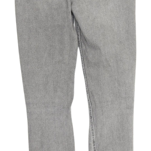 New Look Women's Grey Skinny Jeans, Size 8, Distressed, Mid Rise