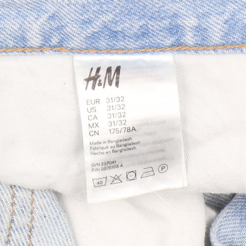 H&M Men's Relaxed Blue Straight Jeans 31/32