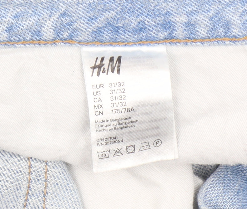 H&M Men's Relaxed Blue Straight Jeans 31/32