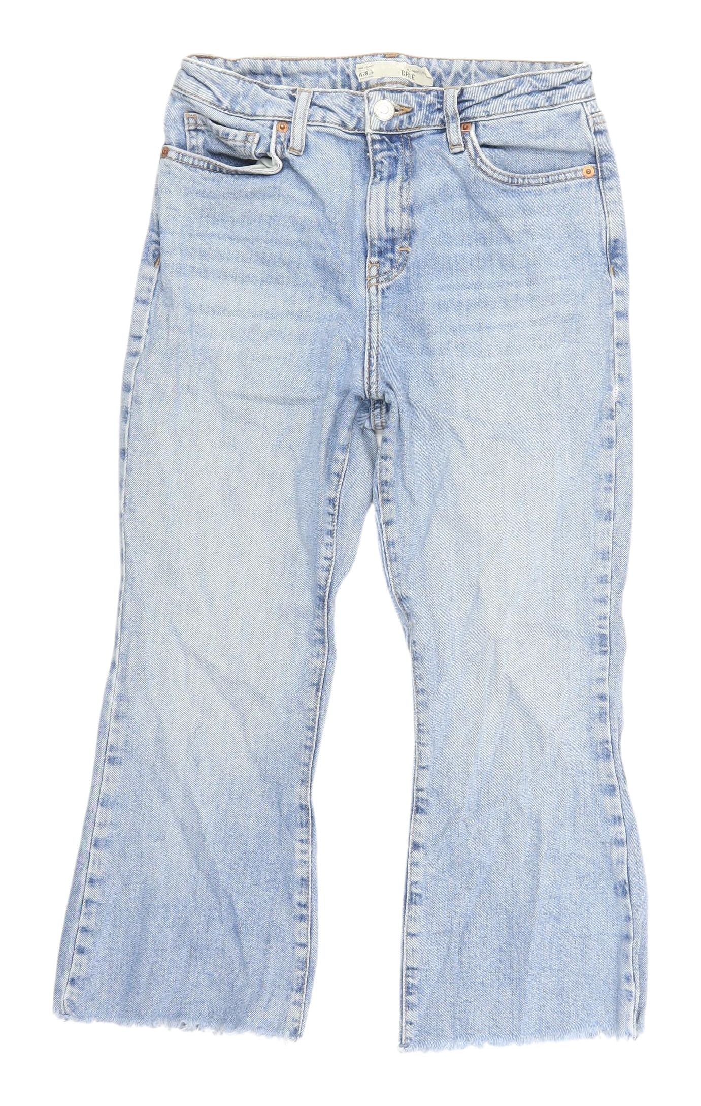 Topshop Women's Blue Wide-Leg Jeans Size 10