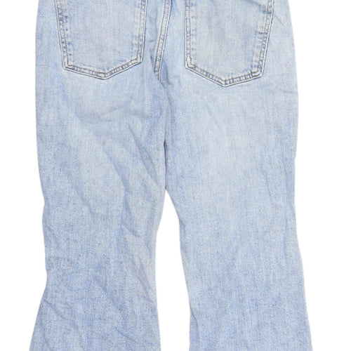 Topshop Women's Blue Wide-Leg Jeans Size 10
