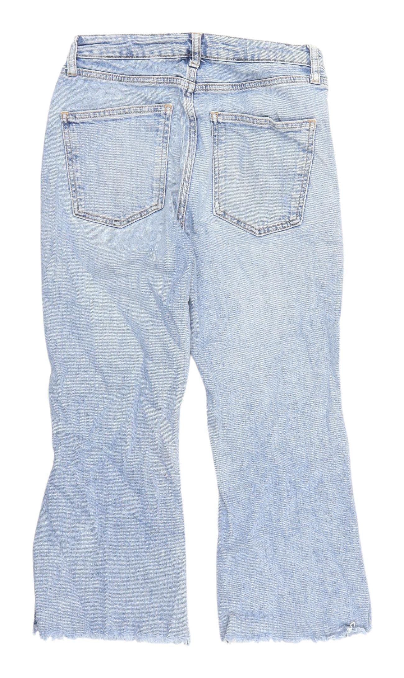 Topshop Women's Blue Wide-Leg Jeans Size 10