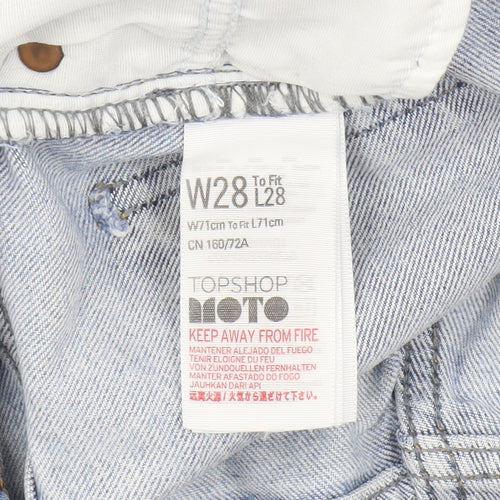 Topshop Women's Blue Wide-Leg Jeans Size 10