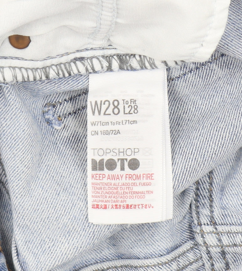 Topshop Women's Blue Wide-Leg Jeans Size 10